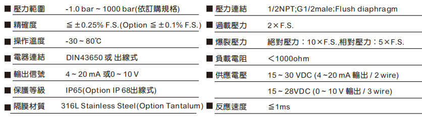 規(guī)格